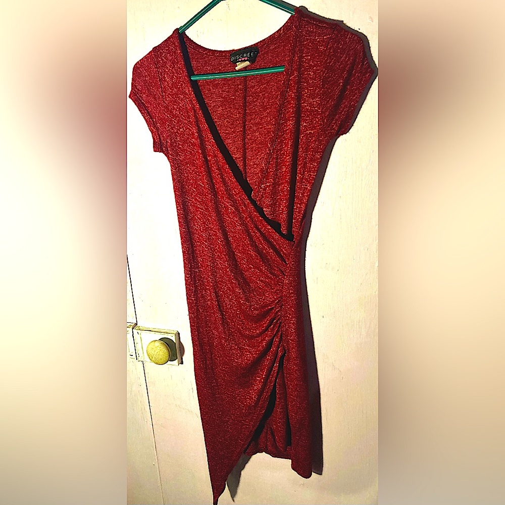 Burgundy Asymmetrical Dress